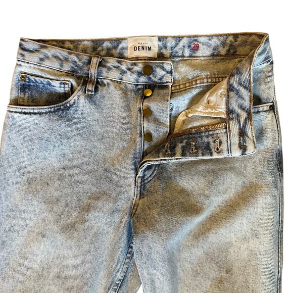 Sézane Acid Wash High Rise Jeans Size 29 ParisianChic Y2KStyle DesignerDenim - Picture 3 of 8